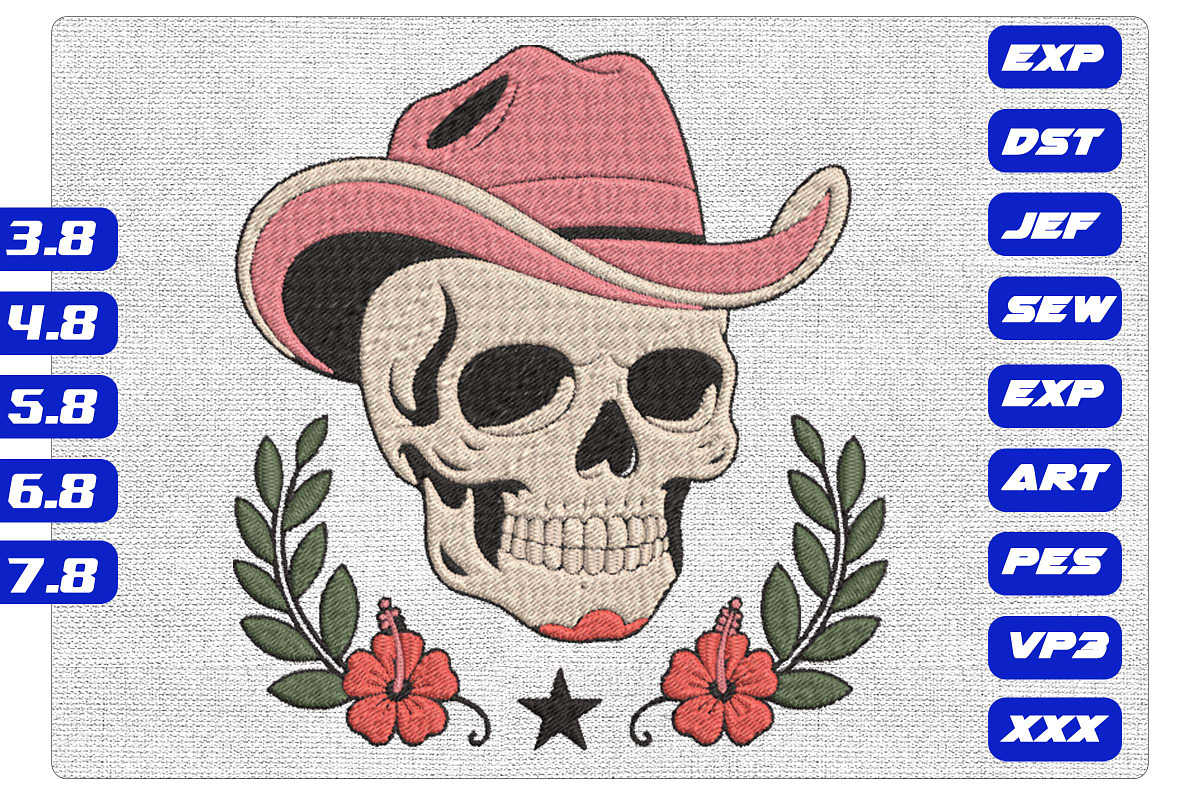 Western Pink Cowboy Hat Skull Design, an Illustration by Purpose Ekbal (Photo 1 of 3)