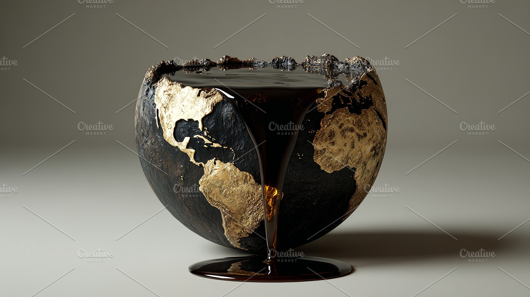 Oil barrel earth draining, an Abstract Photo by Design Store