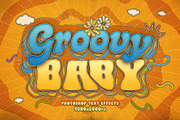 Retro Groovy Text Effects, a Layer Style Add-On by Andrew Skoch Design (Thumbnail 7 of 9)
