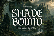Shadebound - Gothic Brush Typeface, a Blackletter Font by HipFonts (Thumbnail 1 of 9)