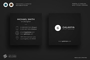 Minimal Square Business Card, a Business Card Template by Galaxiya (Thumbnail 1 of 7)