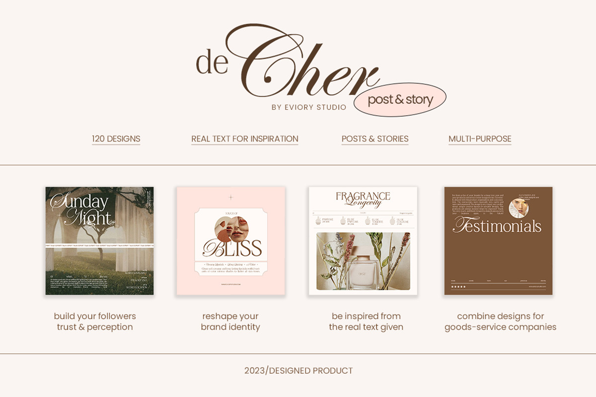 de Cher / Social Media Pack CANVA PS, a Social Media Template by Eviory (Photo 4 of 14)