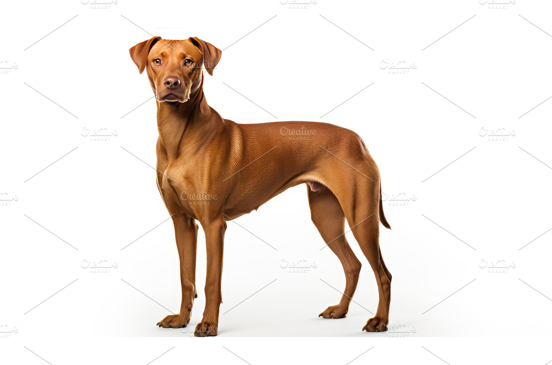 purebred dog standing white, an Animal Photo by pikepicture