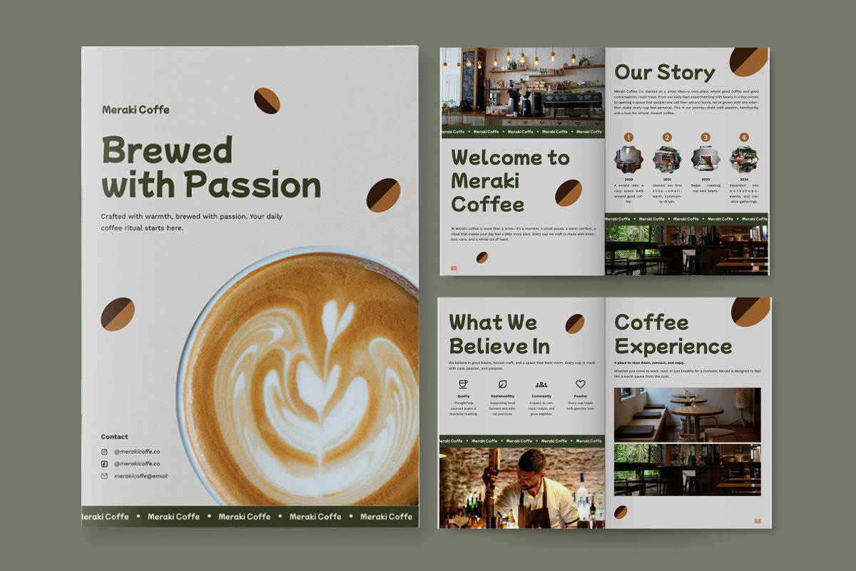 Artisanal Coffee Shop Brochure, a Brochure Template by twinstd (Photo 3 of 6)