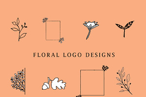 Hand Drawn Floral Logo Pack- Vol 1
