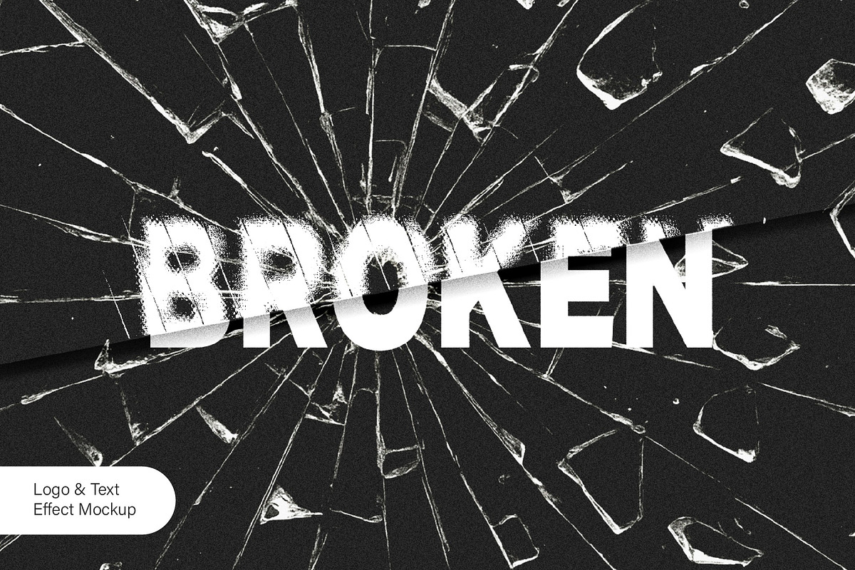 Cracked Glass Mockup, a Layer Style Add-On by studiogstock (Photo 1 of 4)