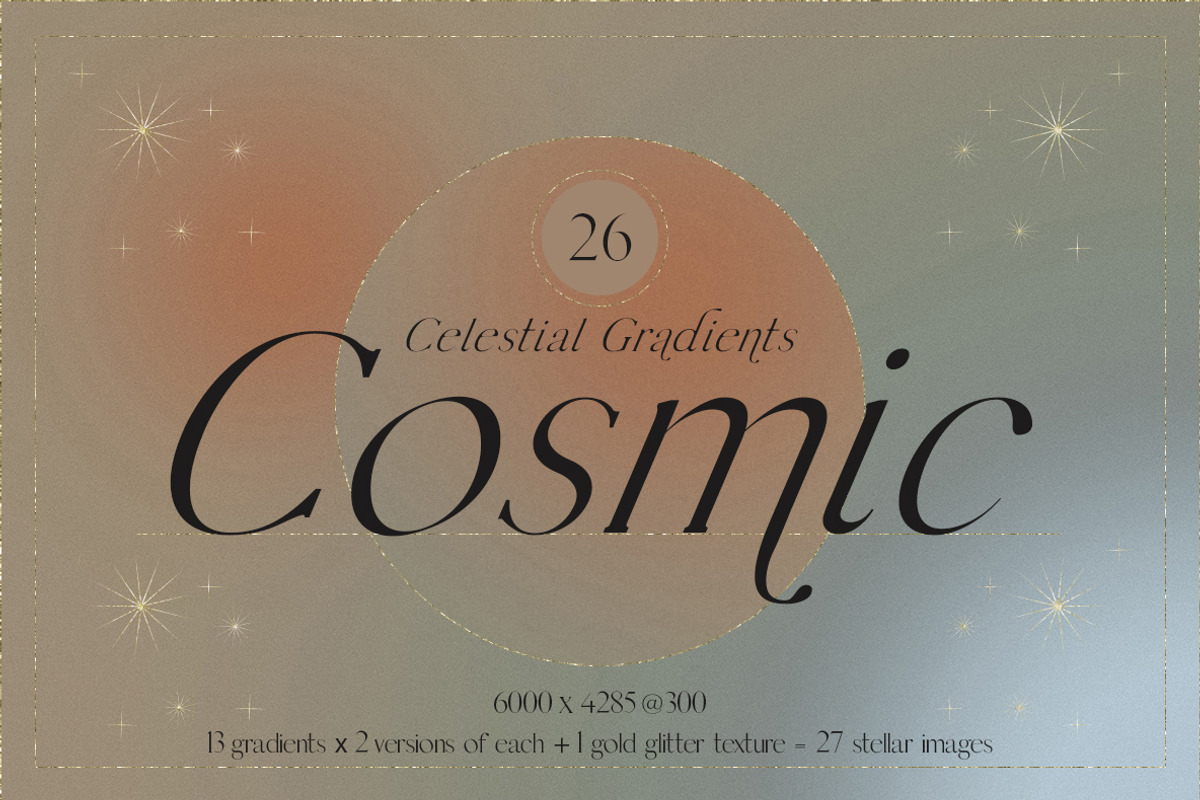 Cosmic Gradients + Bonus Glitter, a Background Graphic by Melanie Helena (Photo 1 of 15)