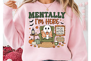 Mentally Cozy Ghost Halloween PNG, a Seasonal Illustration by DreamCafeArt (Thumbnail 2 of 7)