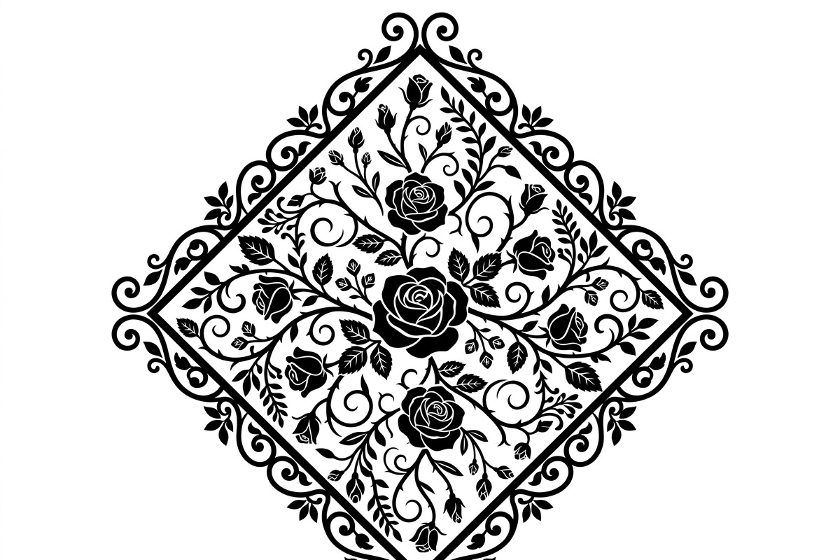 60 Romantic Diamond Wall Floral, a Decorative Illustration by Amazin_art (Photo 19 of 42)