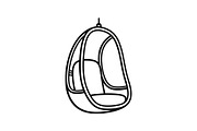 Hanging Egg Chair Silhouette Bundle, an Illustration by Designer_Momina (Thumbnail 15 of 51)