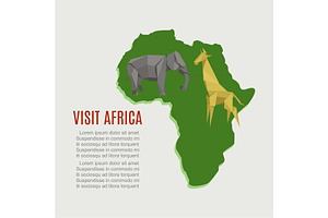 Visit Africa, map for travel