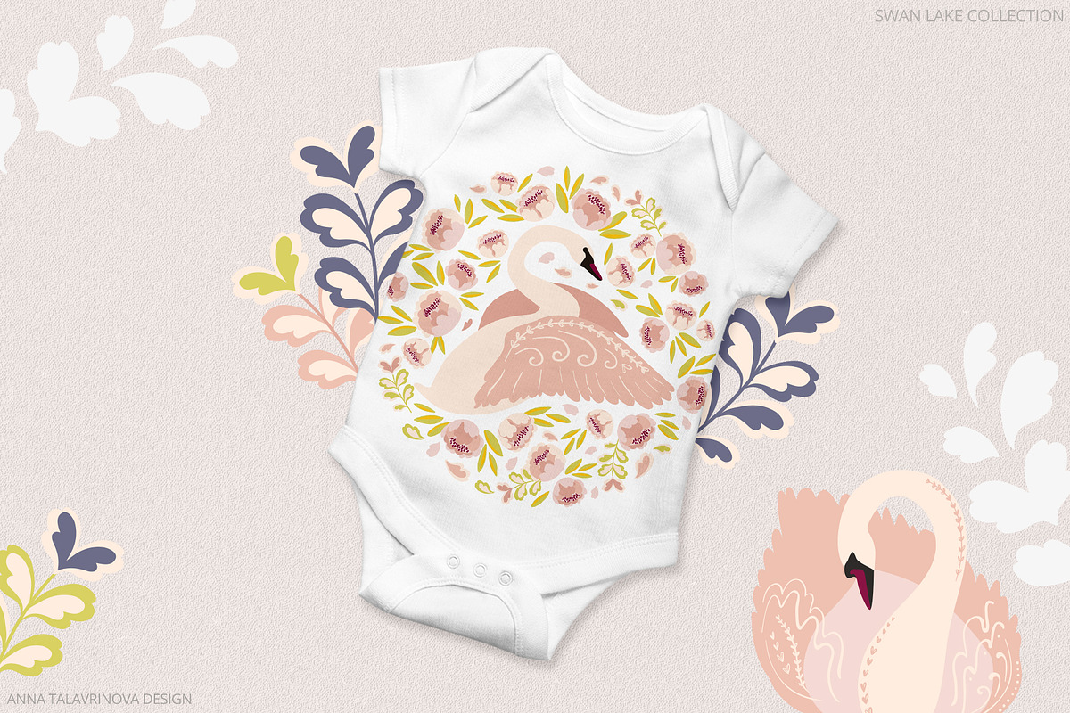 Swan lake pattern collection, an Animal Illustration by Cozy pattern shop (Photo 8 of 8)