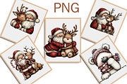 Santa Claus and Reindeer PNG, an Illustration by Libby Wishes (Thumbnail 3 of 6)