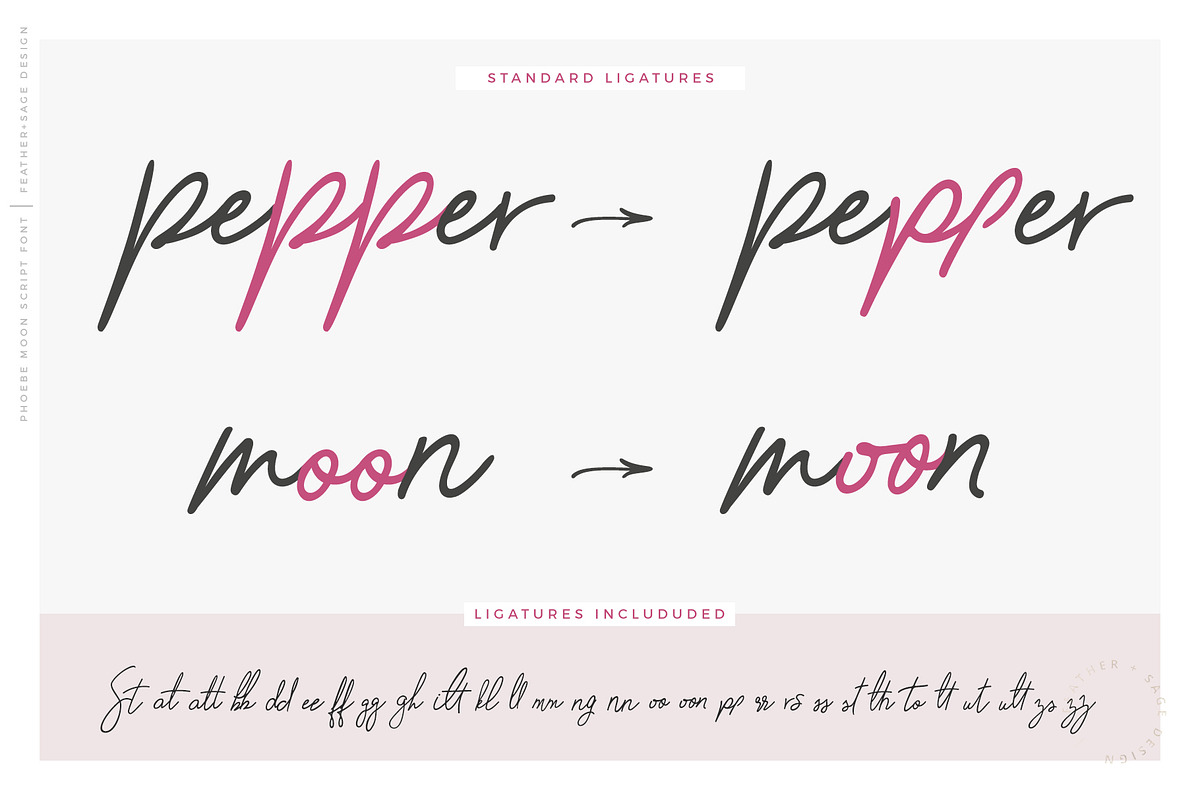 Phoebe Moon Font | Fresh Organic, a Script Font by Feather & Sage Design (Photo 21 of 24)