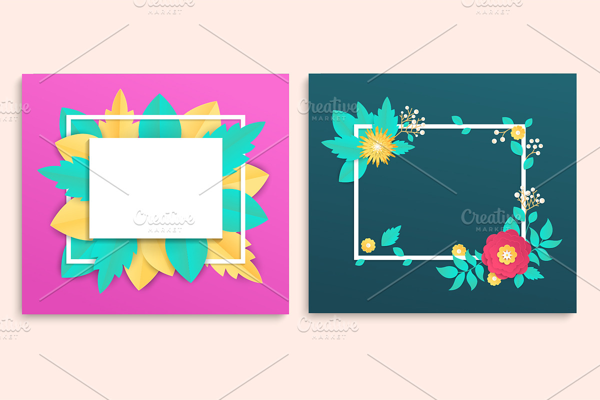 Paper Cut Flowers Card Kit, a Templates & Theme by Boyko Pictures (Photo 13 of 17)