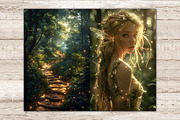 Fairy Forest Junk Journal Page, a Person Illustration by GlamArtZhanna (Thumbnail 3 of 10)