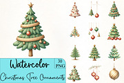 Festive Christmas Tree Ornaments Cli, an Illustration by CrexoraLab (Thumbnail 1 of 5)