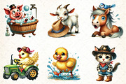 Funny Farm Clipart, Cartoon Style, an Illustration by DreamCafeArt (Thumbnail 2 of 3)