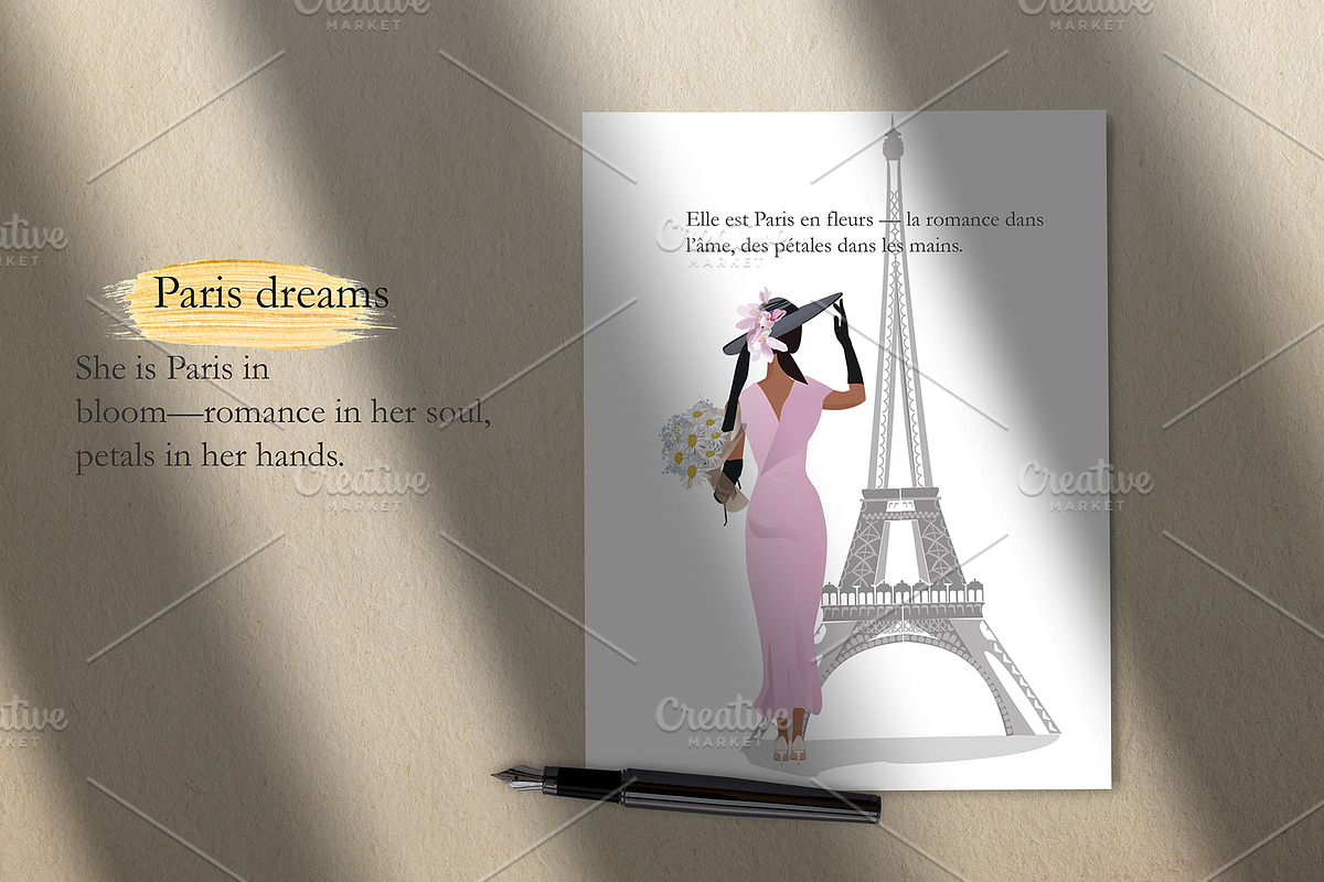 Beautiful girls and the Eiffel tower, an Illustration by Laifalight (Photo 3 of 5)