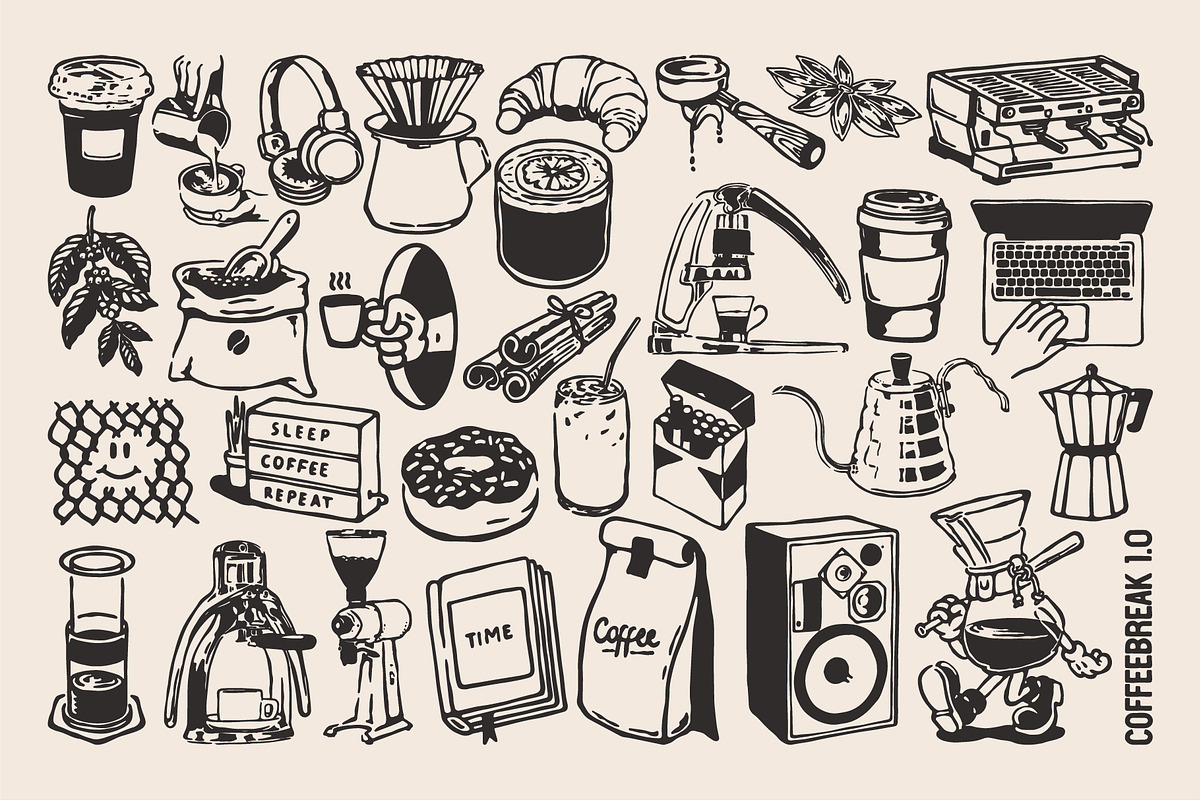 Coffee Drawing ( Coffee Break ), a Food Illustration by Naturaworks Creative (Photo 2 of 8)