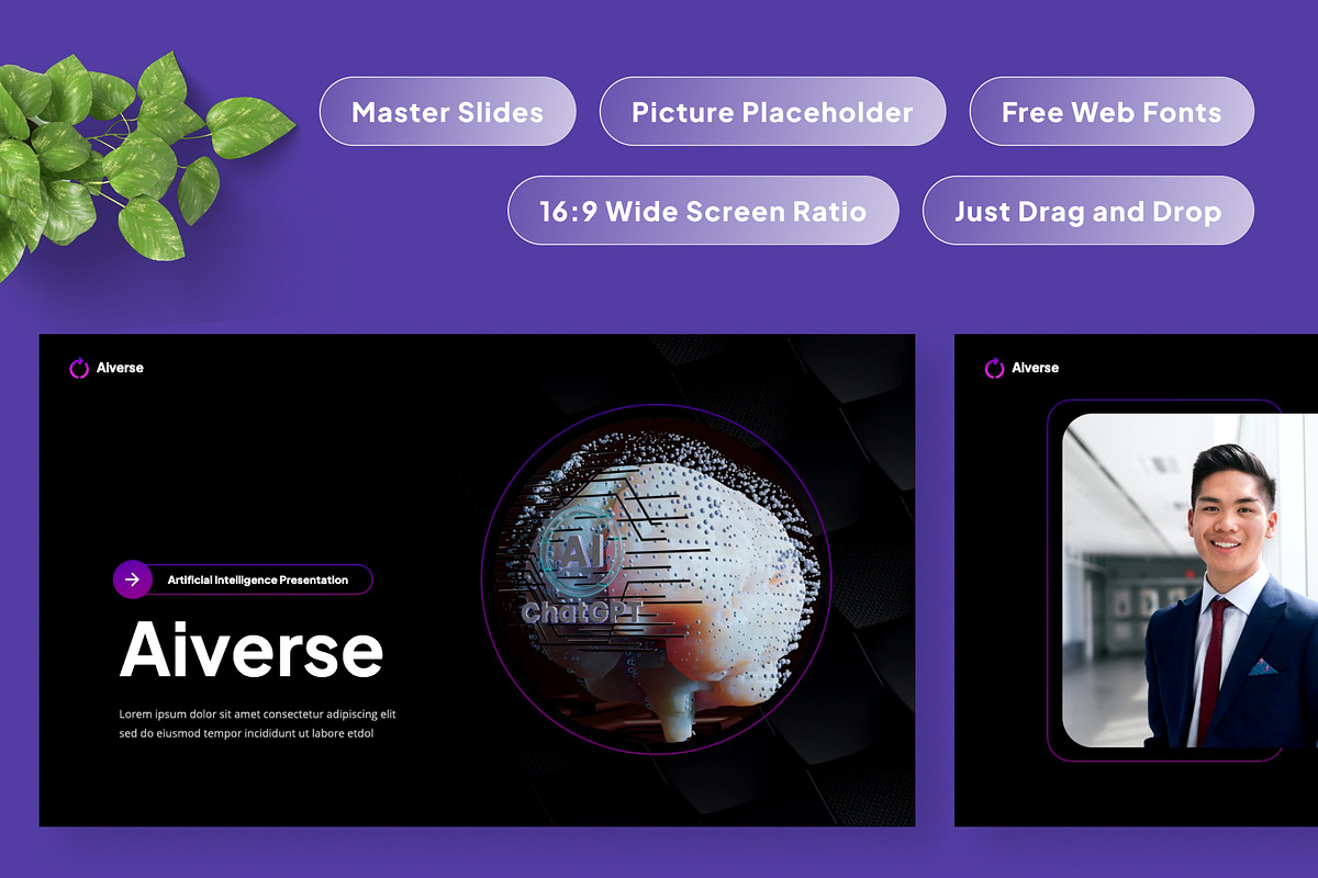 Aiverse - AI Keynote Template, a Presentation Template by Panen Creative (Photo 2 of 6)