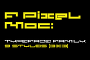 F Pixel Moc - Typeface Family, a Sans Serif Font by Fontsphere (Thumbnail 1 of 9)