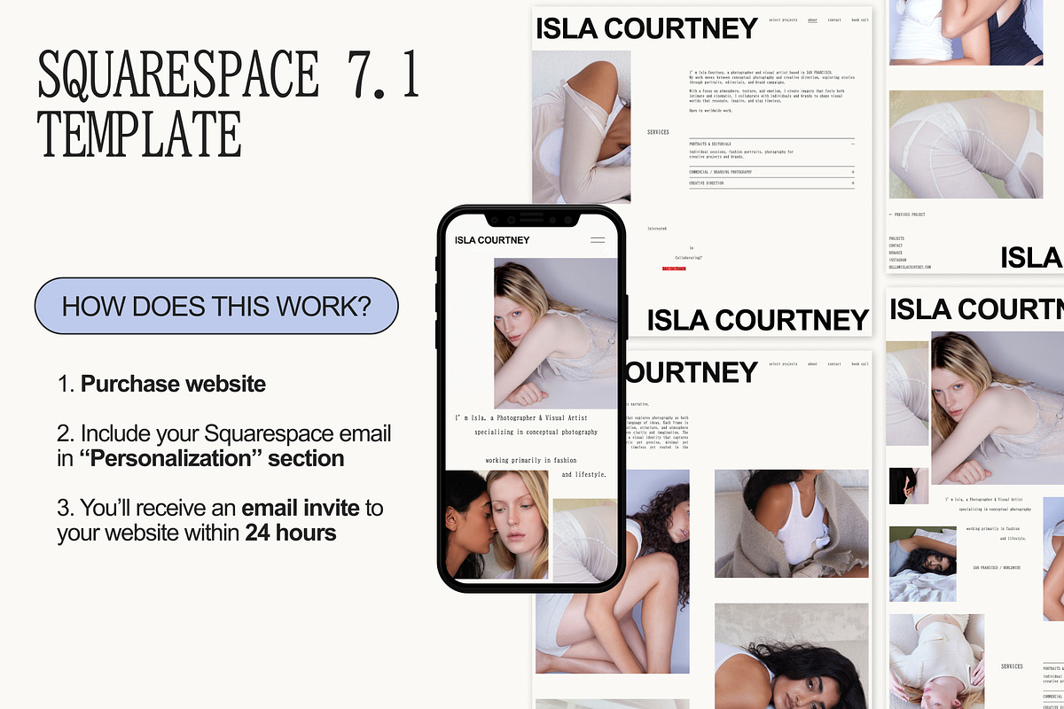 Squarespace Portfolio Template, a Squarespace Template by Of July Studio (Photo 4 of 7)