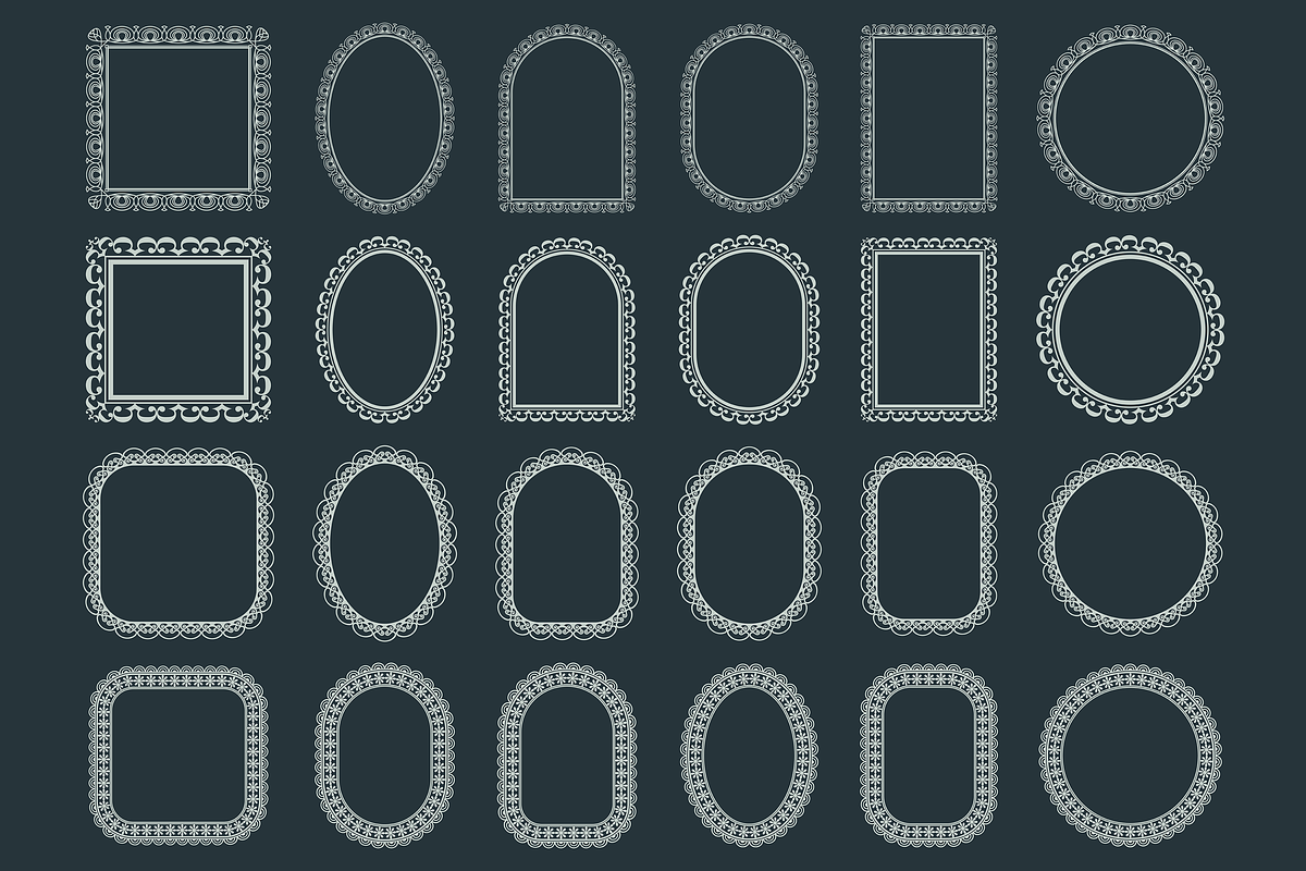 Doily Lace Frame Bundle, a Decorative Illustration by Kusumaillustration (Photo 17 of 19)