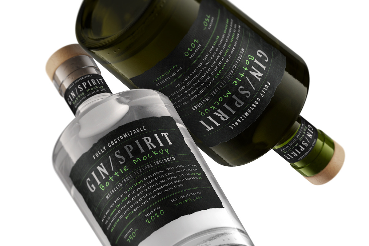 Gin/Spirit Bottle Mockup, a Product Mockup by HexenDesigns (Photo 1 of 14)