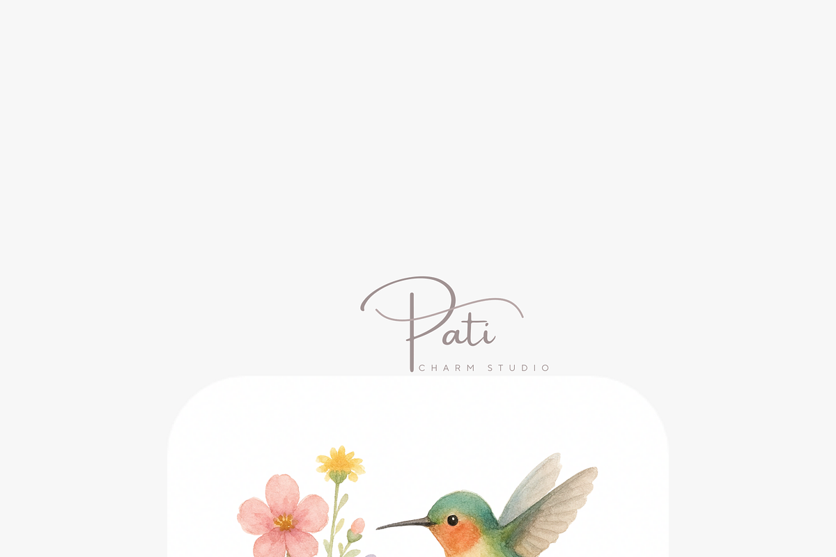26 Hummingbird Clipart, an Animal Illustration by Pati Charm Studio (Photo 6 of 8)