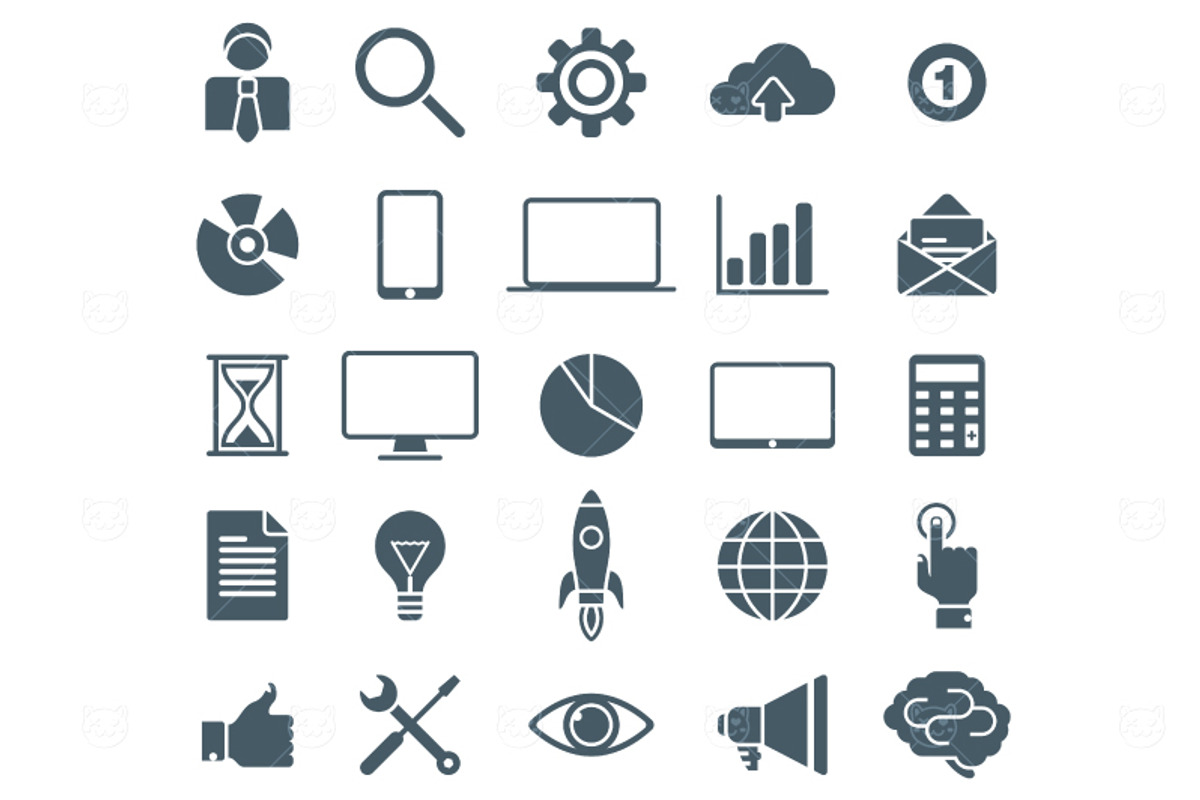 25 Business Icons 3 Styles preview 2
