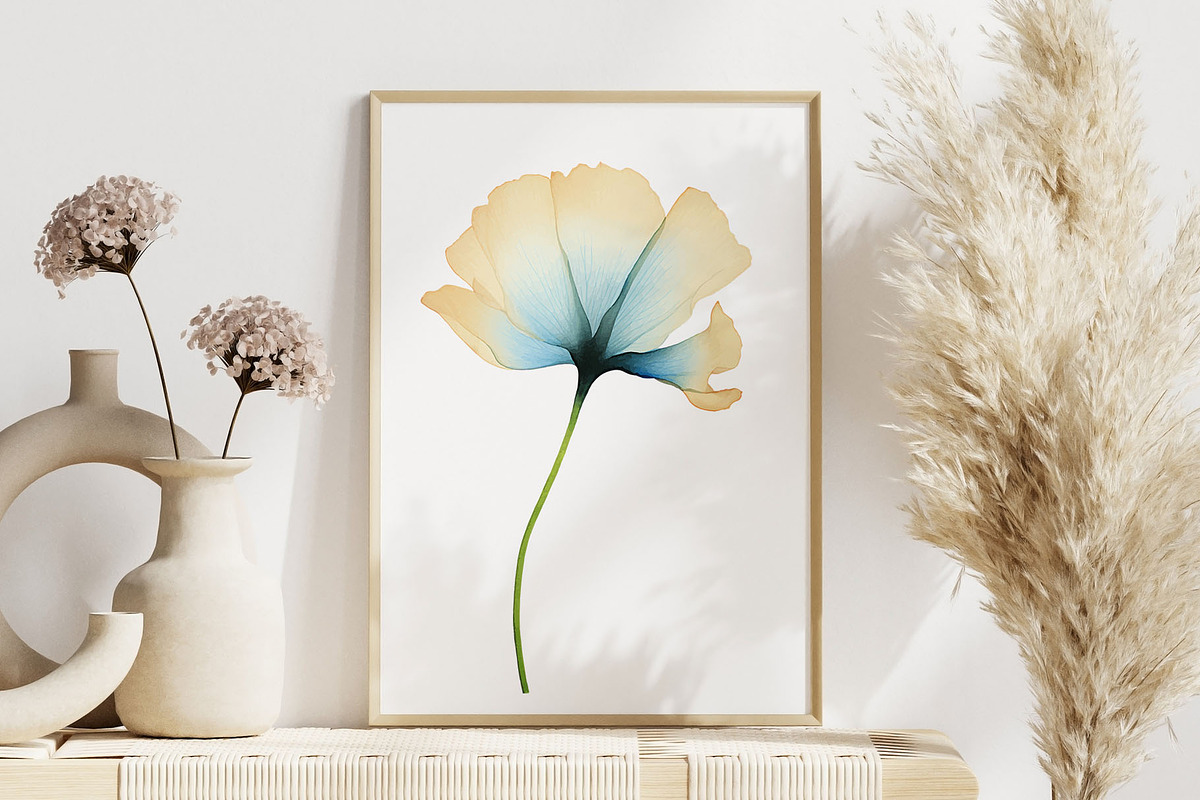 Watercolor Translucent Flower Vector, a Pattern Graphic by Deckar_art (Photo 3 of 5)