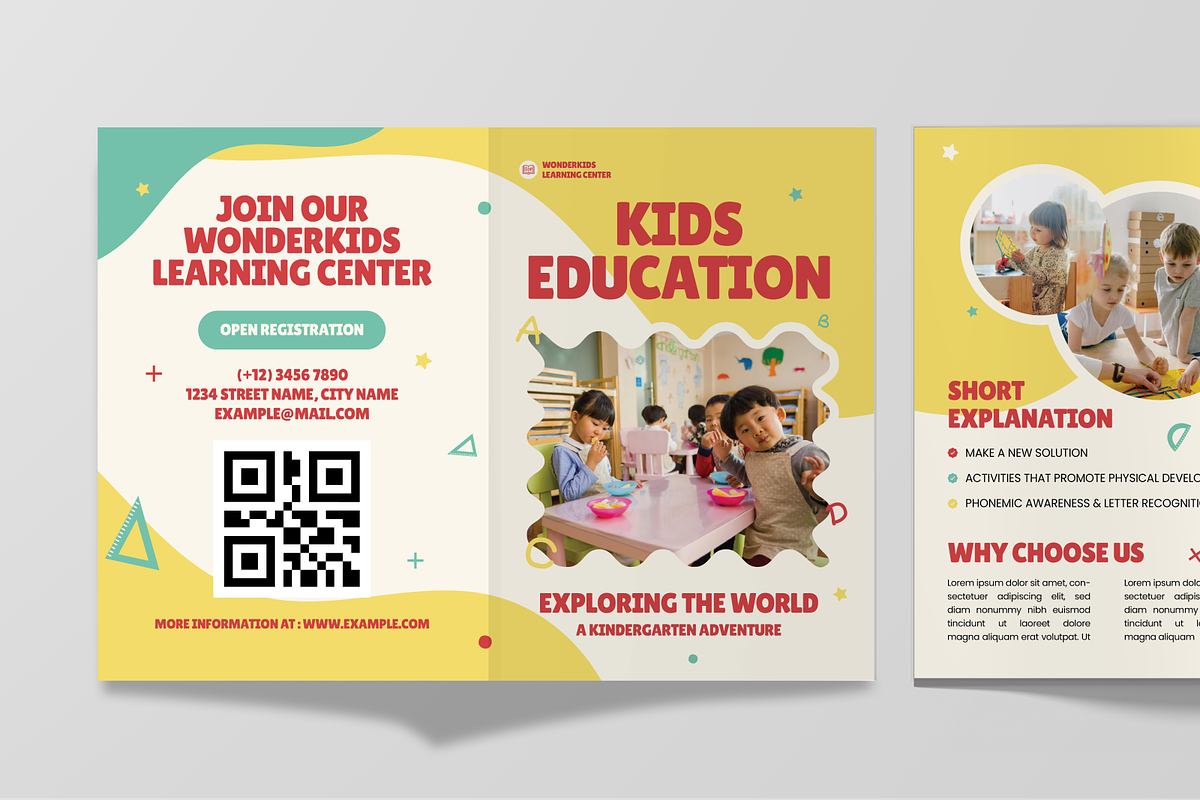 Kids Education Bifold Brochure, a Brochure Template by Annora Studio (Photo 4 of 6)