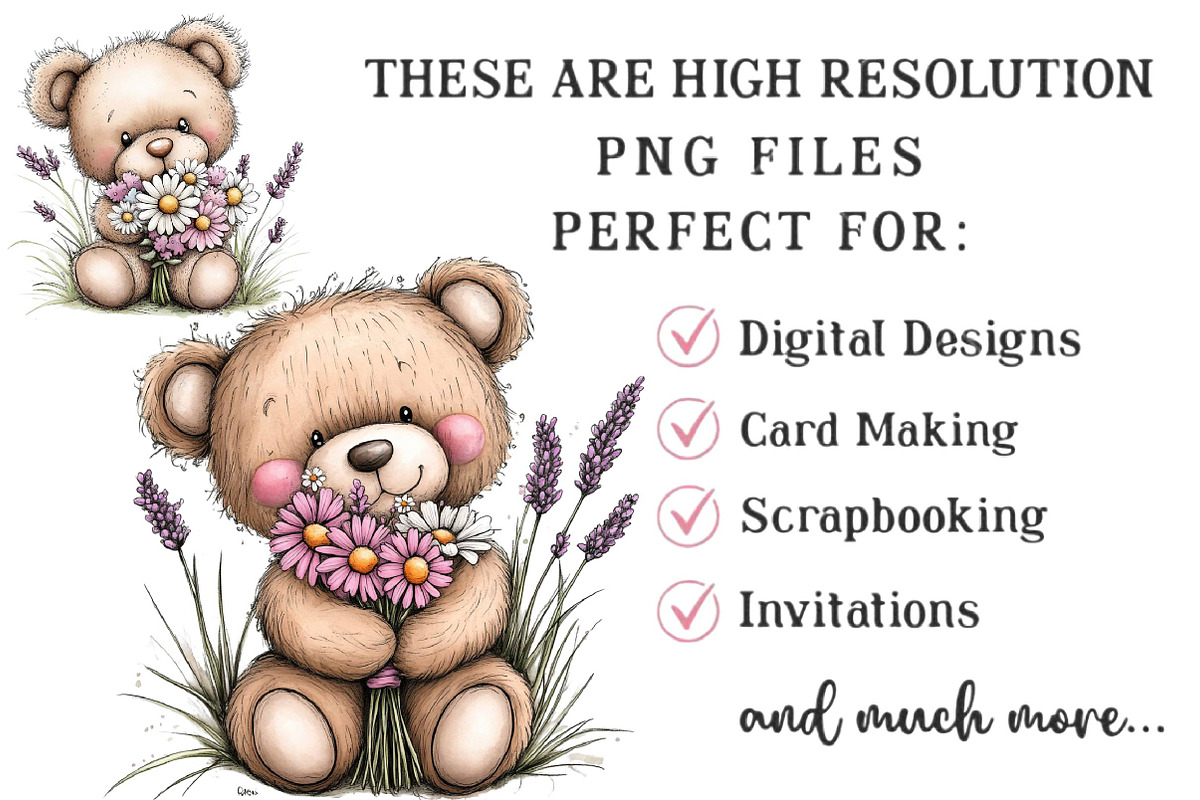 Mother’s Day Teddy Bear Clipart, an Illustration by DreamPrint404 (Photo 6 of 6)