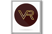 Modern Vector VR Logo in the Circle, a Duotone Icon by FineArtStudio (Thumbnail 3 of 3)