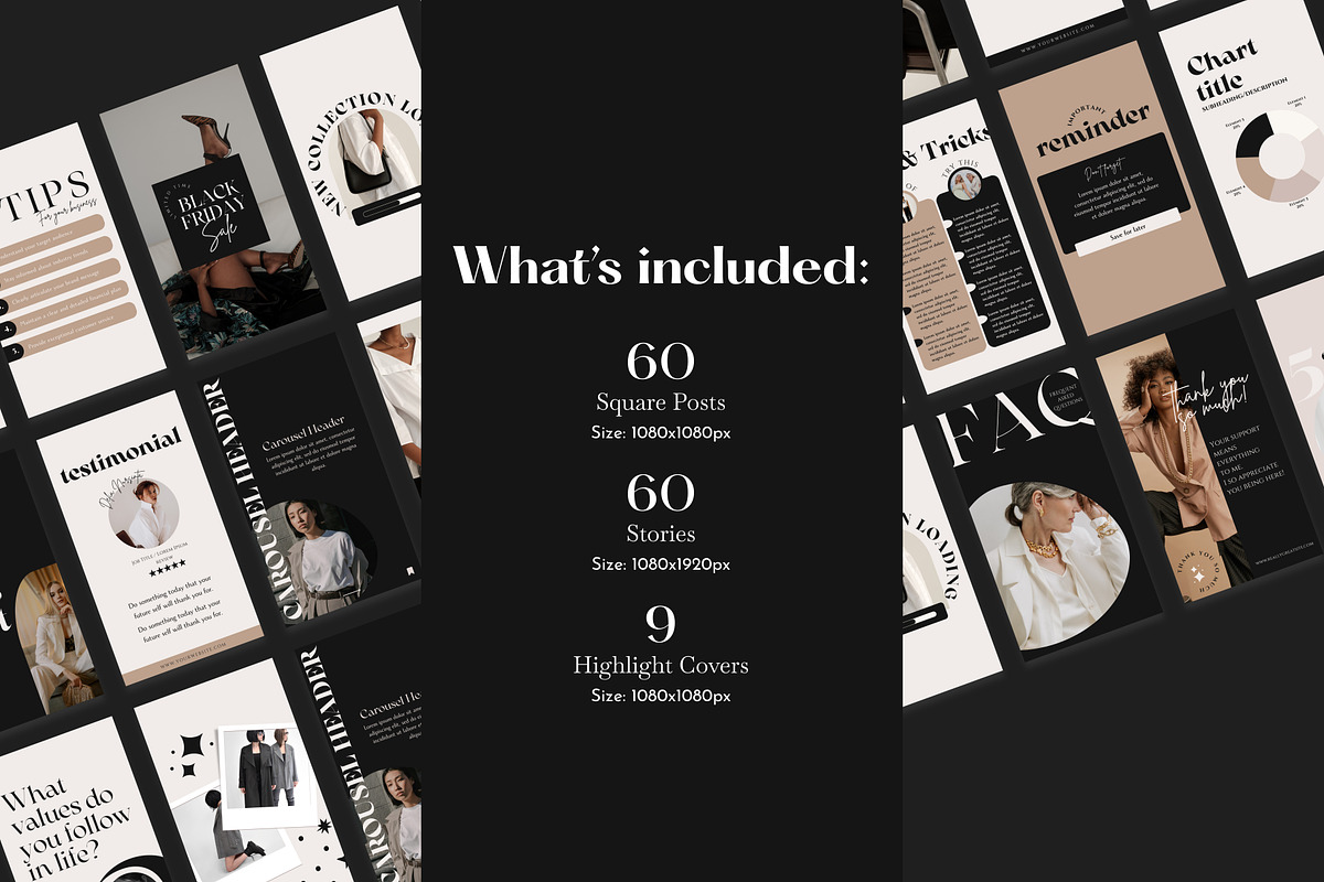 Elegant Instagram Templates | Canva, a Social Media Template by Studio DigiCraft (Photo 4 of 7)