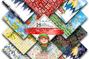 Ho-Ho-Ho christmas seamless patterns