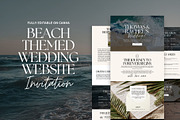 Beach Wedding Website Template, a Templates & Theme by JOA CREATIVE LAB (Thumbnail 1 of 8)