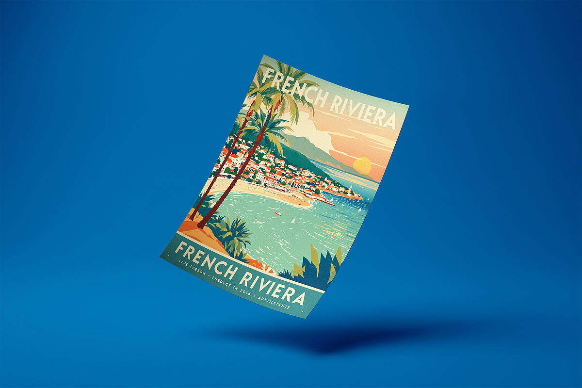 Flying Flyer Paper Poster, an Advertising Mockup by smishura (Photo 5 of 5)