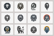 Modern Lion Mascot Logo Bundle, a Branding & Logo Template by Vectorium Studio (Thumbnail 4 of 21)