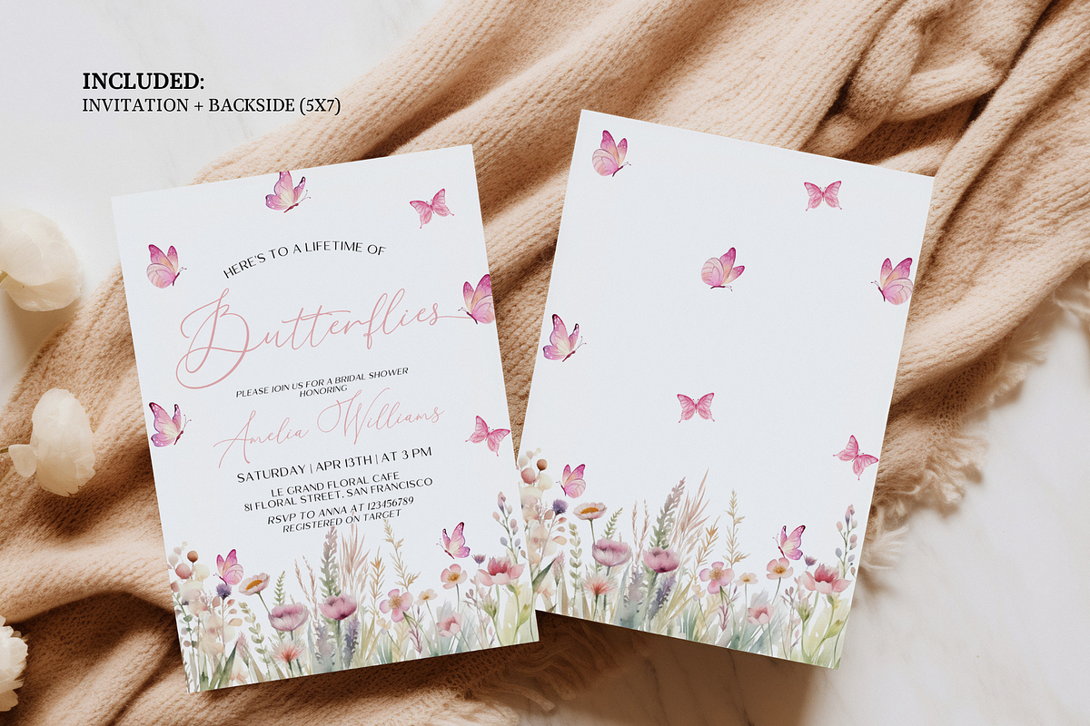 Spring Bridal Shower Invite Template, an Invitation Template by Digital_Mind (Photo 2 of 7)