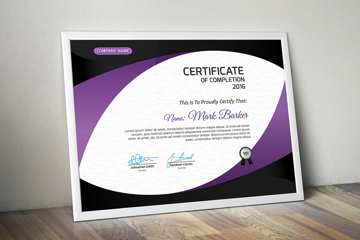 Certificate Word | PSD | AI, a Stationery Template by Curve Design (Photo 1 of 3)