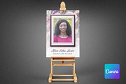 Purple Floral Funeral Poster (Canva), a Poster Template by loswl (Thumbnail 2 of 5)