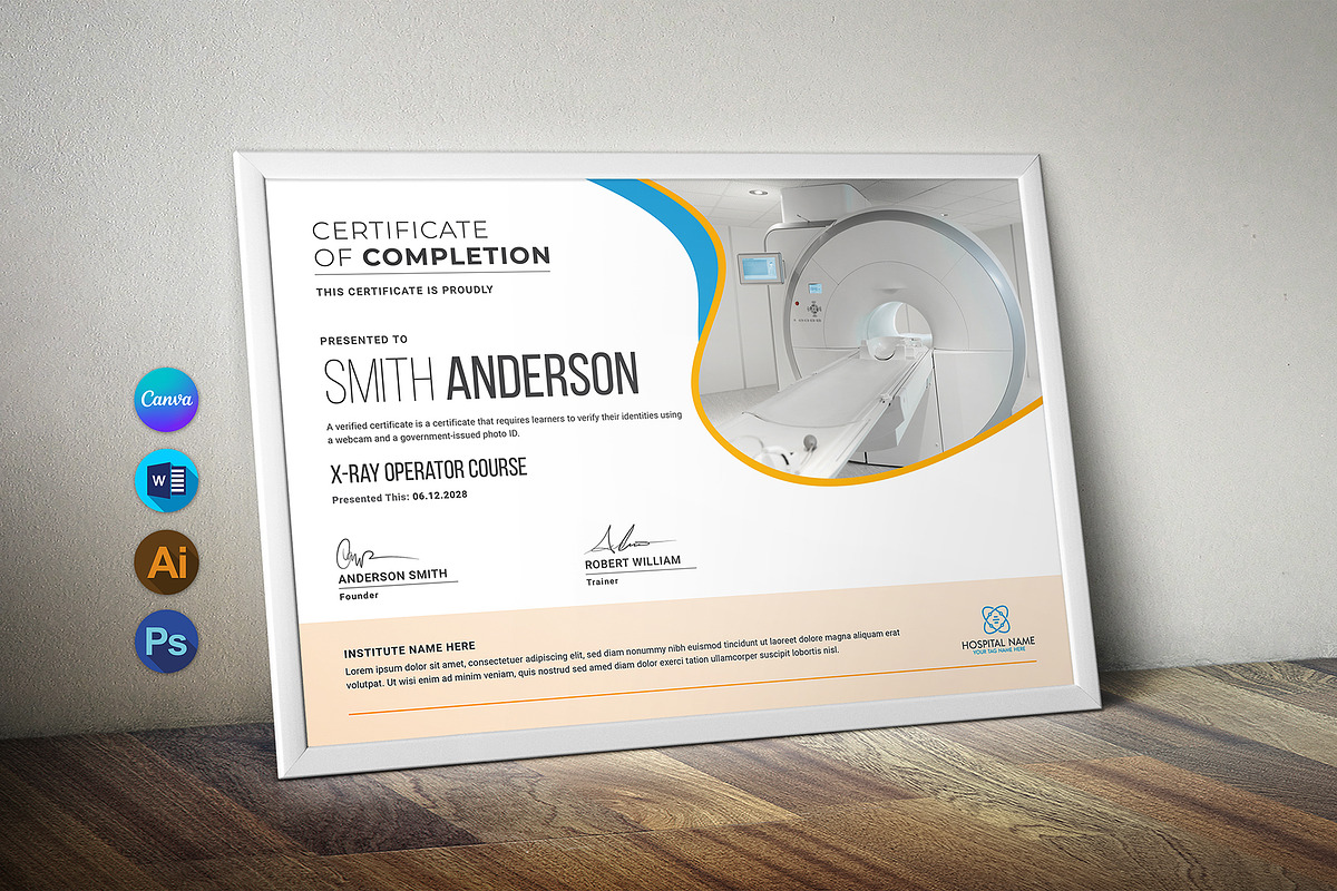 X-ray Operator Certificate, a Stationery Template by DesignDevisers (Photo 1 of 10)