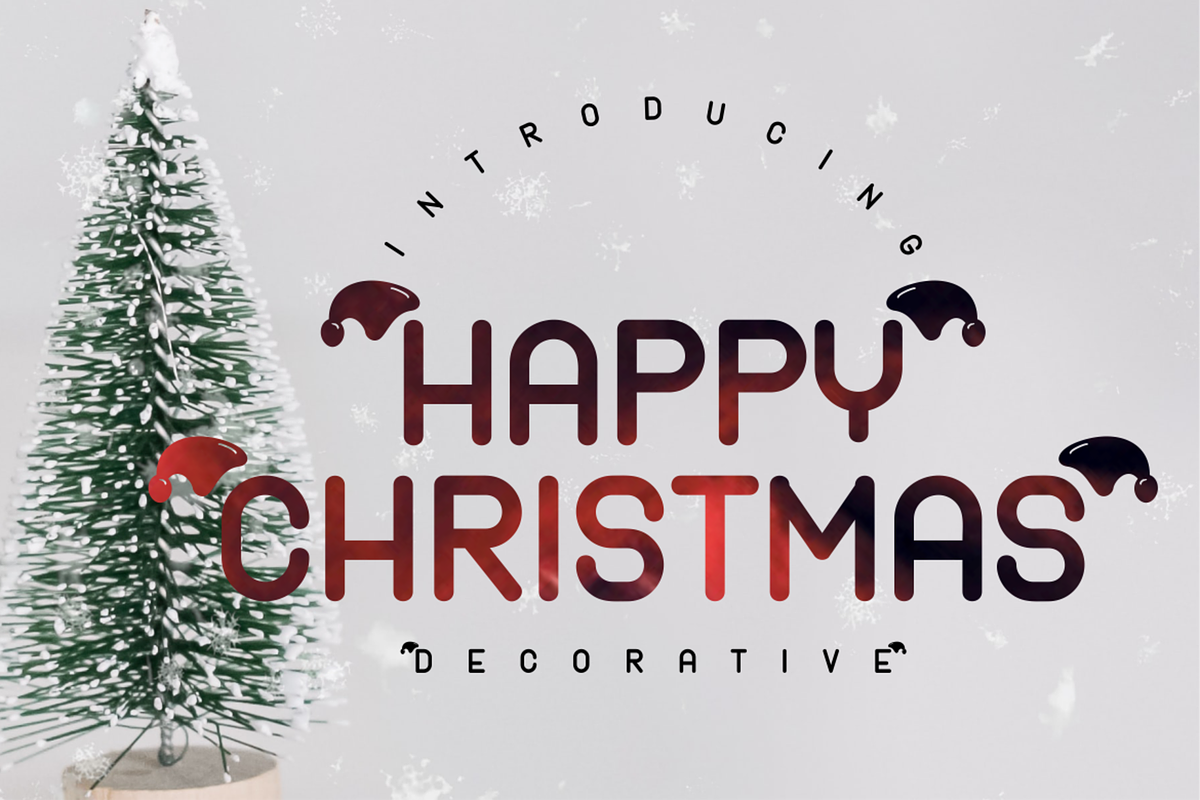 Happy Christmas Font Decorative, a Symbol Font by Monoletter Studio (Photo 1 of 3)