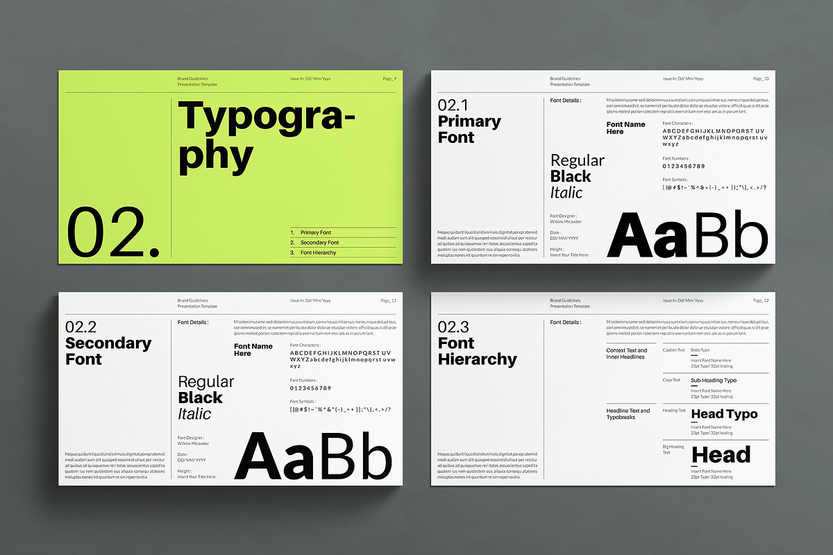 Brand Guidelines Presentation Design, a Presentation Template by E-Type (Photo 4 of 10)