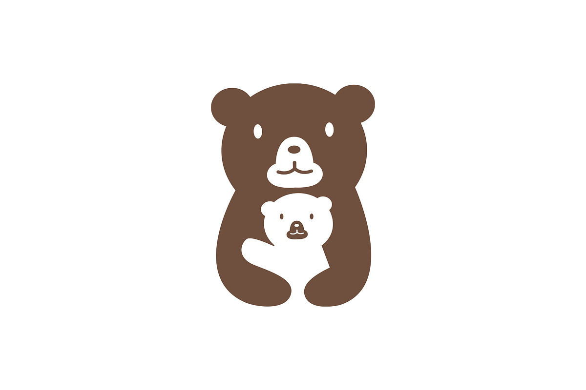 Bear mom and baby logo design, a Branding & Logo Template by vexper (Photo 1 of 4)