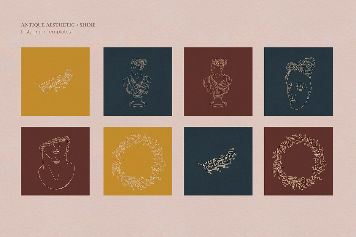 ANTIQUE AESTHETIC + SHINE templates, a Background Graphic by mamormo (Photo 8 of 13)