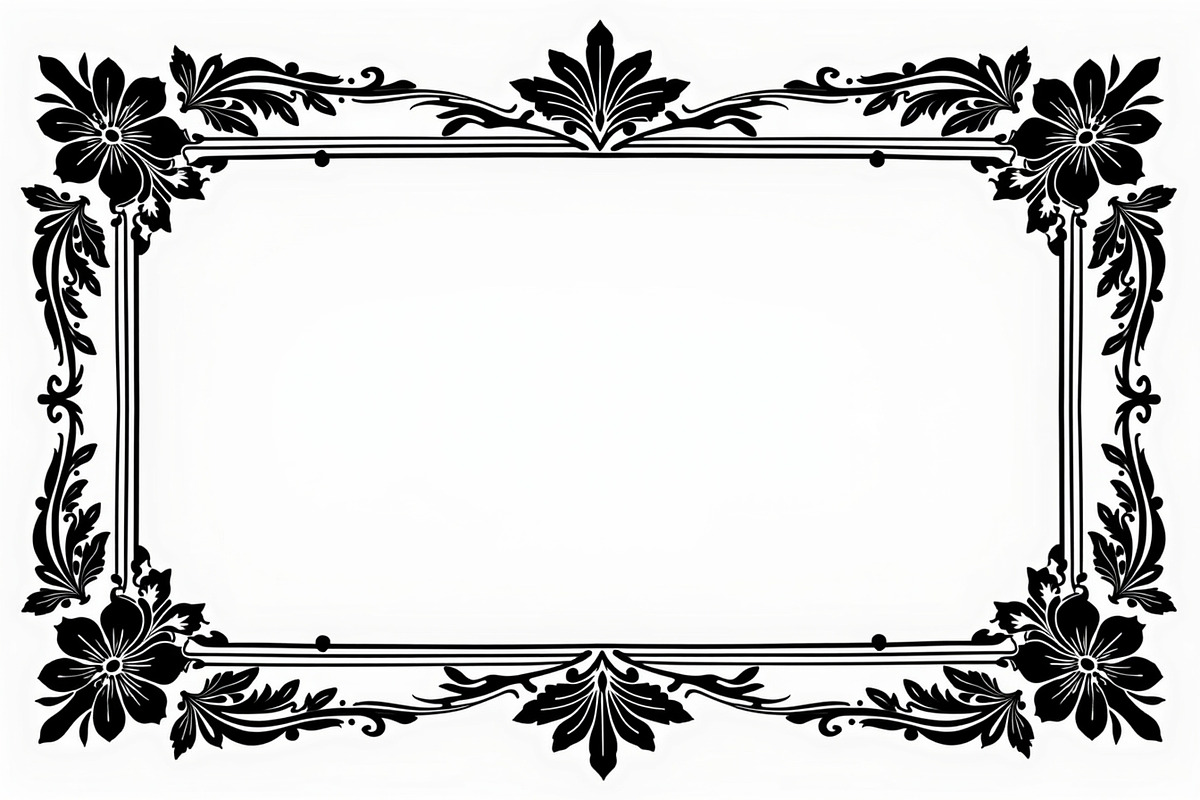 Elegant Floral Border Vector Design,, an Illustration by Amazin_art (Photo 7 of 26)