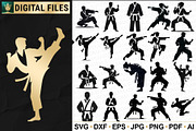 100 Self Defense and Martial Art SVG, a Person Illustration by pixaroma (Thumbnail 4 of 6)
